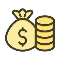argent vecteur épais ligne rempli couleurs icône pour personnel et commercial utiliser.