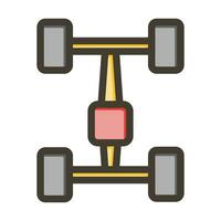 essieu vecteur épais ligne rempli couleurs icône pour personnel et commercial utiliser.