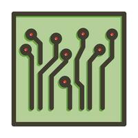 circuit vecteur épais ligne rempli couleurs icône pour personnel et commercial utiliser.