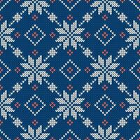 scandinave tricoté sans couture modèle. norvégien chandail avec flocons de neige. vecteur