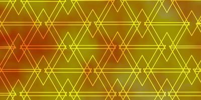 modèle vectoriel orange clair avec cristaux, triangles. illustration abstraite moderne avec des triangles colorés. modèle pour les fonds d'écran.