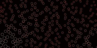 modèle vectoriel orange foncé avec des cercles. design décoratif abstrait dans un style dégradé avec des bulles. modèle pour les annonces commerciales.