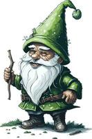 vert Noël gnome voler vecteur