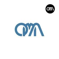 lettre oma monogramme logo conception vecteur