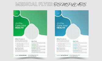 Créatif médical prospectus modèle pro vecteur