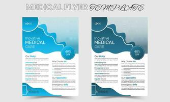 moderne médical prospectus modèle conception. soins de santé affaires prospectus modèle, médical et soins de santé moderne prospectus modèle. santé médecin prospectus conception. pro vecteur