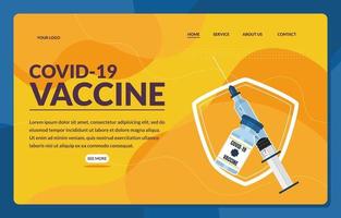 page de destination de la vaccination covid 19 vecteur