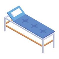 meubles de lit d'hôpital vecteur