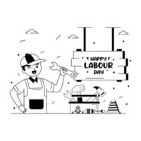 conseil de la fête du travail vecteur