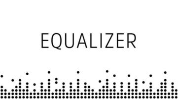 onde numérique sonore, bordure noire simple. onde radio musicale. conception graphique de la voix numérique, illustration vectorielle. vecteur