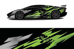 voiture wrap graphique racing abstrait pour wrap et vinyle autocollant vecteur