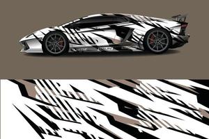 voiture wrap graphique racing abstrait pour wrap et vinyle autocollant vecteur