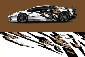 voiture wrap graphique racing abstrait pour wrap et vinyle autocollant vecteur