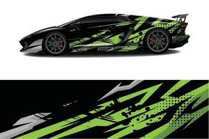 voiture wrap graphique racing abstrait pour wrap et vinyle autocollant vecteur