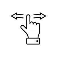 icônes vectorielles de gestes d'écran tactile. icônes de fine ligne. vecteur