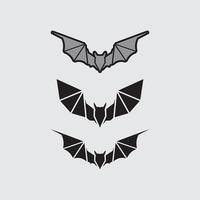 chauve souris logo wimgs animal et vecteur, ailes, noir, halloween, vampire, gothique, illustration, conception icône chauve-souris vecteur