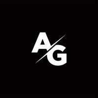 ag logo lettre monogramme slash avec modèle de conception de logo moderne vecteur