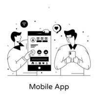 application mobile smartphone vecteur