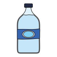 icône isolé en plastique de bouteille d'eau vecteur