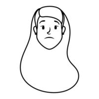 personnage d'avatar de tête de jeune femme mignonne vecteur