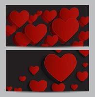 carte-cadeau de symbole de coeur de saint valentin. amour et sentiments arrière-plan vecteur