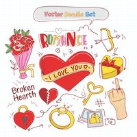 Vecteur de jeu de doodle valentines