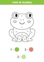 livre de coloriage pour les enfants. grenouille de dessin animé mignon. vecteur