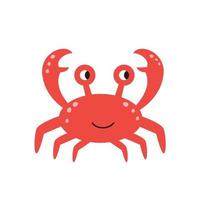 image vectorielle isolée de crabe de dessin animé mignon. vecteur