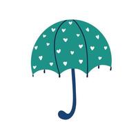 parapluie mignon avec des coeurs. illustration de dessin animé de vecteur