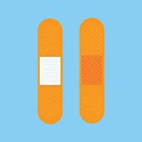 bandage patch médical plâtre aide protection plat style design vector illustration icône signe isolé sur fond bleu clair.