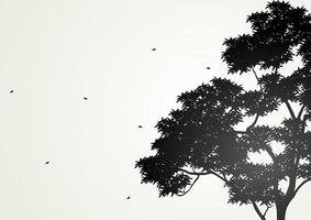 illustration de la silhouette d'un arbre vecteur