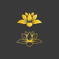 icône de lotus de vecteur de beauté