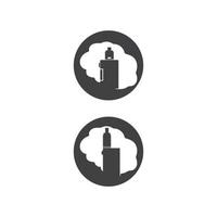 vape et vapeur logo icône fumée vecteur et scénographie pour vapoteurs dispositif de vapotage et mode de vie fumeur moderne