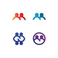 logo de personnes, équipe, succès, travail de personnes, groupe et communauté, vecteur de logo d'entreprise et d'entreprise et soins de conception, icône de la famille logo de réussite