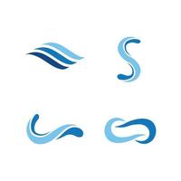 eau vague icône vecteur icône plage création de logo pour la nature et l'océan vecteur de conception