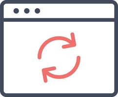 icône de synchronisation du navigateur vecteur