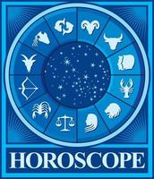 symboles de l'horoscope - conception de l'astrologie vecteur