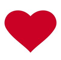 Cœur, symbole de l&#39;amour et de la Saint-Valentin. Icône plate rouge isolée sur fond blanc. Illustration vectorielle - vecteur