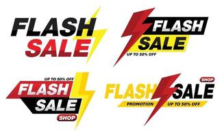 conception de balise de promotion de bannière de vente flash vecteur