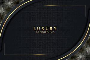 concept de fond de luxe élégant avec texture noir et or vecteur