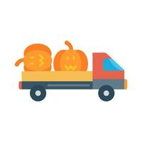 content récolte l'automne un camion vecteur fichier isolé blanc arrière-plan, halloween vecteur.