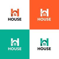 concept de vecteur de conception de logo de maison