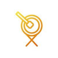 tambour icône pente Jaune Orange Couleur Ramadan symbole illustration parfait. vecteur