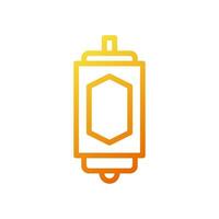 lanterne icône pente Jaune Orange Couleur Ramadan symbole illustration parfait. vecteur