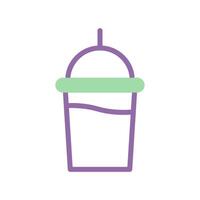 boisson icône bichromie violet vert été plage symbole illustration vecteur