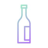 verre du vin icône pente vert violet Couleur Pâques symbole illustration. vecteur