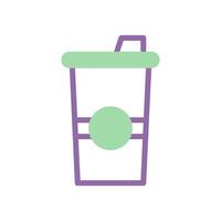 boisson icône bichromie violet vert été plage symbole illustration vecteur