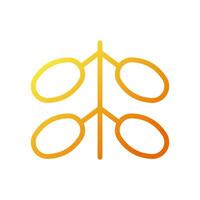 dattes icône pente Jaune Orange Couleur Ramadan symbole illustration parfait. vecteur