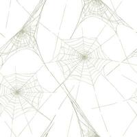 Halloween toile d'araignée sans couture modèle. ornement de araignée. vecteur illustration dans rétro esquisser style. abstrait conception pour sinistre, effrayant, horreur décor.