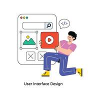 utilisateur interface conception plat style conception vecteur illustration. Stock illustration